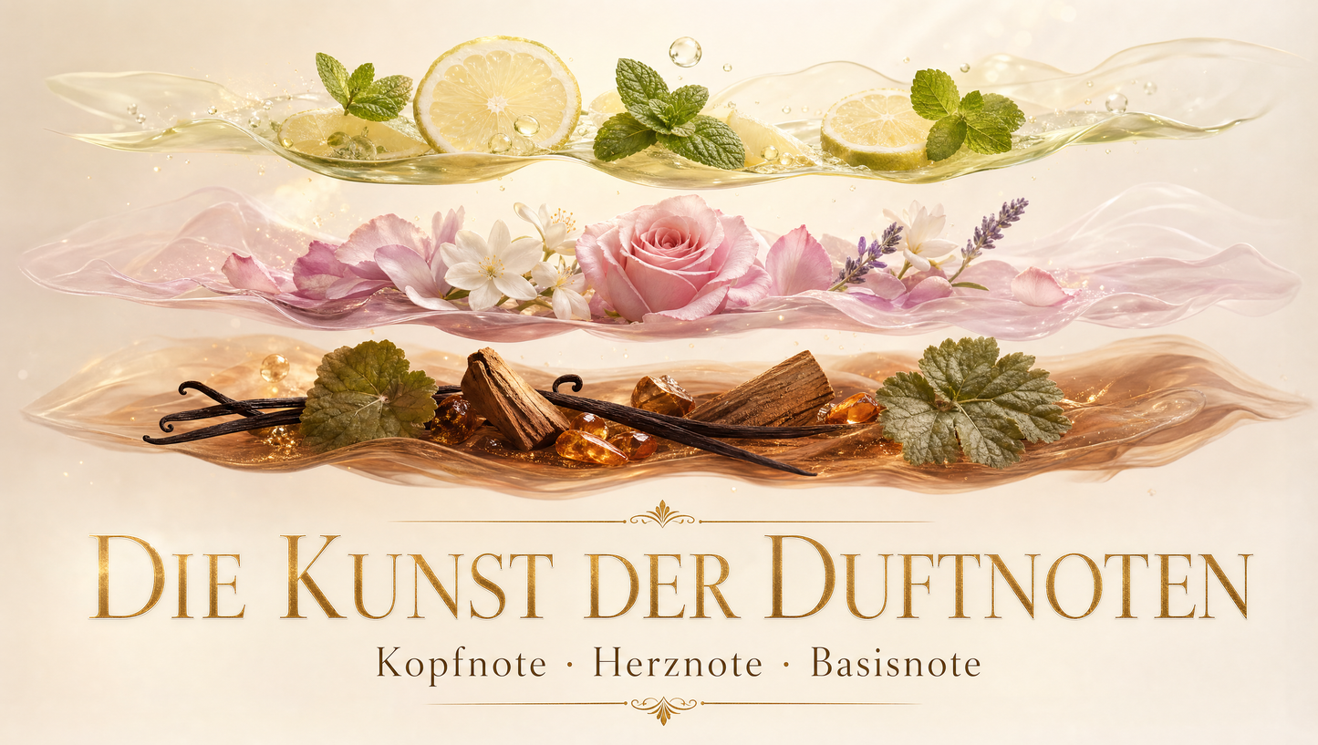 Die Kunst der Duftnoten – Was bedeuten Kopfnote, Herznote & Basisnote?