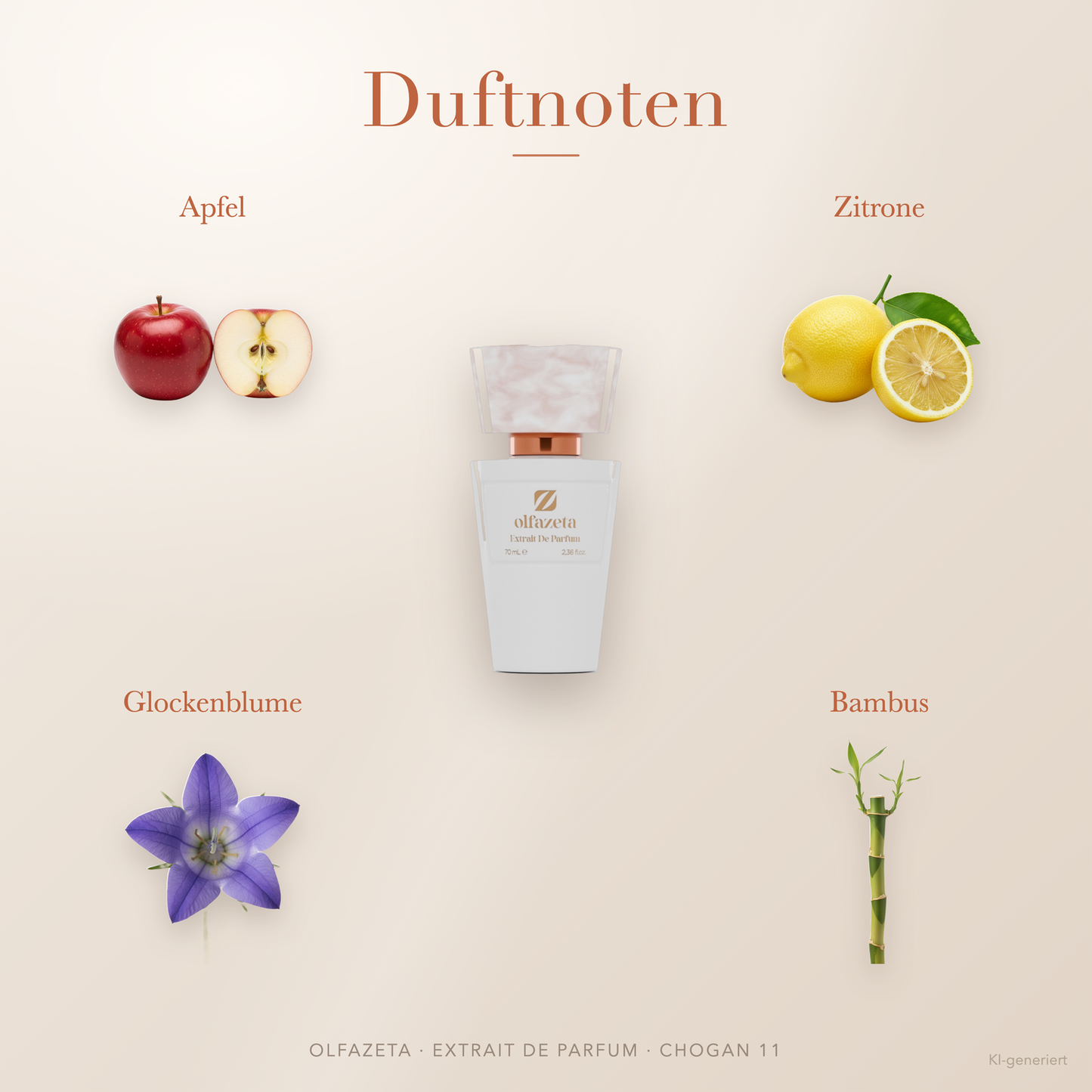 Chogan Parfum 11 Aqua Soul For Her – Extrait de Parfum für Damen mit Apfel und Glockenblume – Produktansicht 2