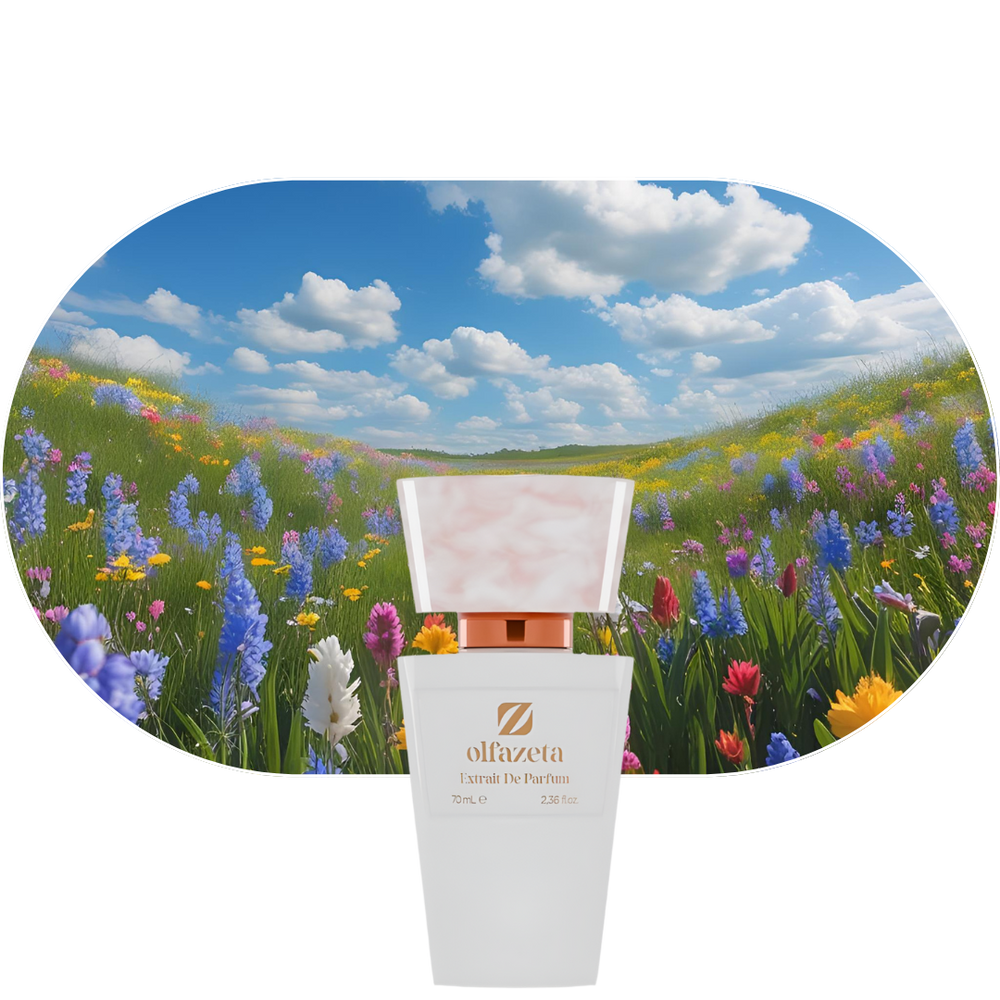 Chogan Parfum 39 mit frischen Noten von Mandarinorange, wilden Erdbeeren, Jasmin, Rose, Ambra und Sandelholz, inspiriert von einer blühenden Frühlingswiese.