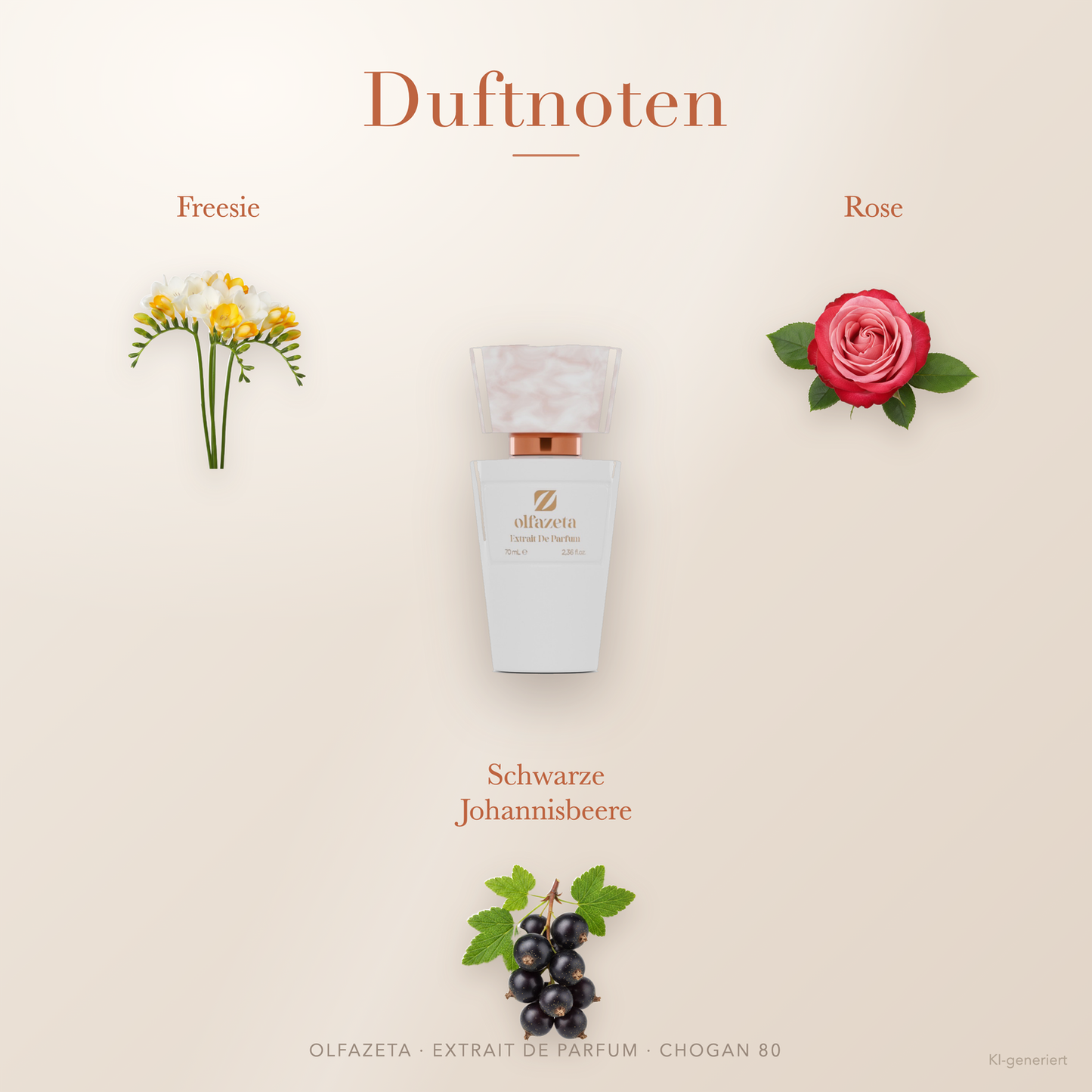 Chogan Parfum 80 Absolutely – Extrait de Parfum für Damen mit schwarze Johannisbeere und Freesie – Produktansicht 2