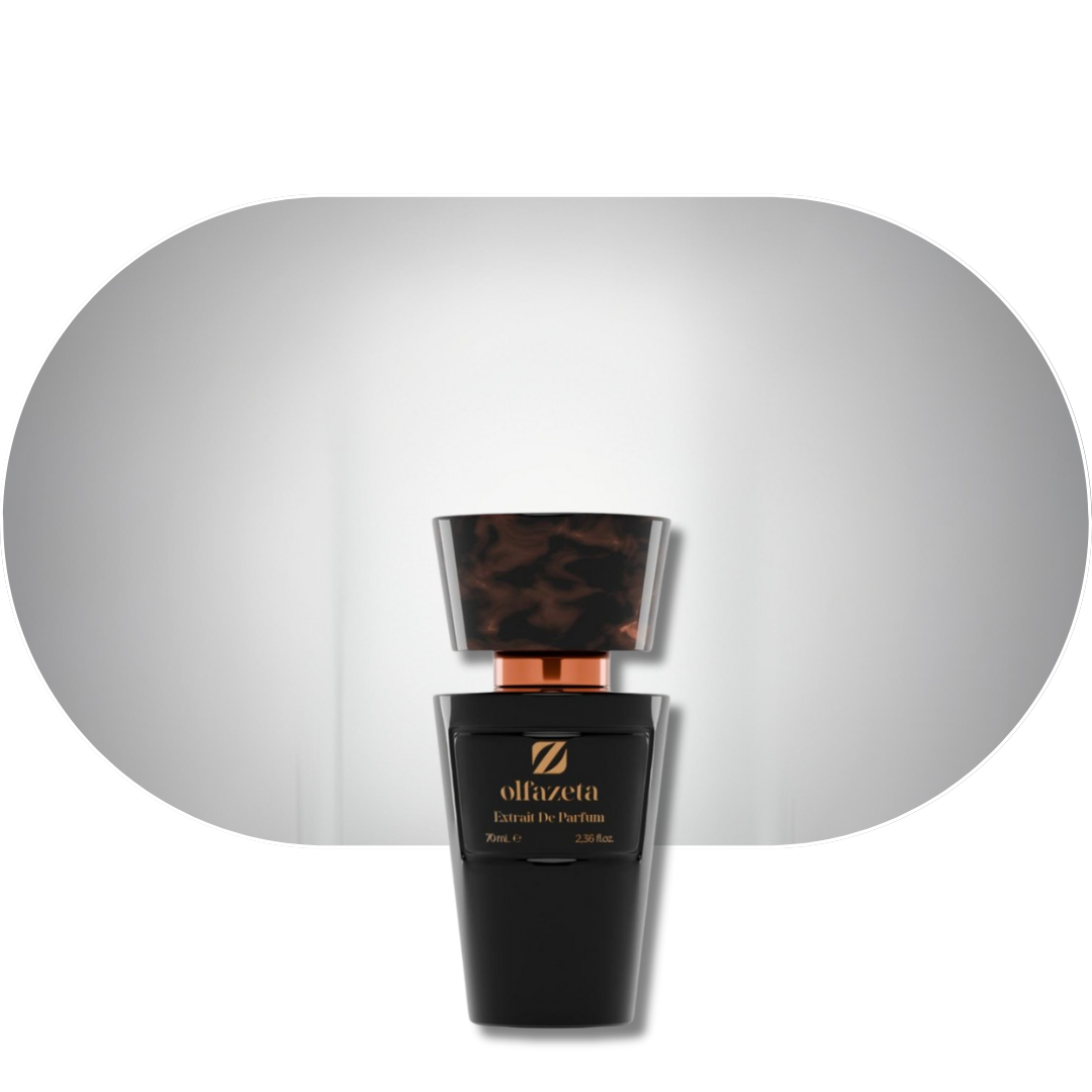 Chogan Parfum 86 Herrenduft in elegantem schwarzem Flakon mit holzfarbigem Verschluss, intensiv und männlich.