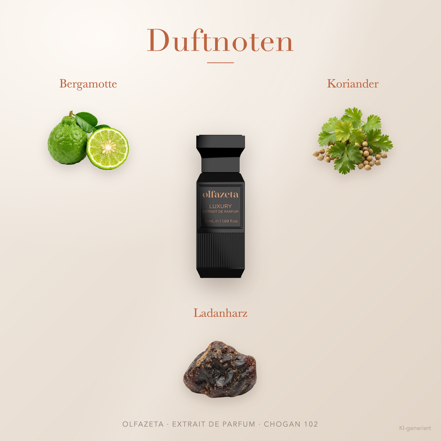Chogan Parfum 102 – Extrait de Parfum (Unisex) mit Bergamotte und Ladanharz – Produktansicht 2