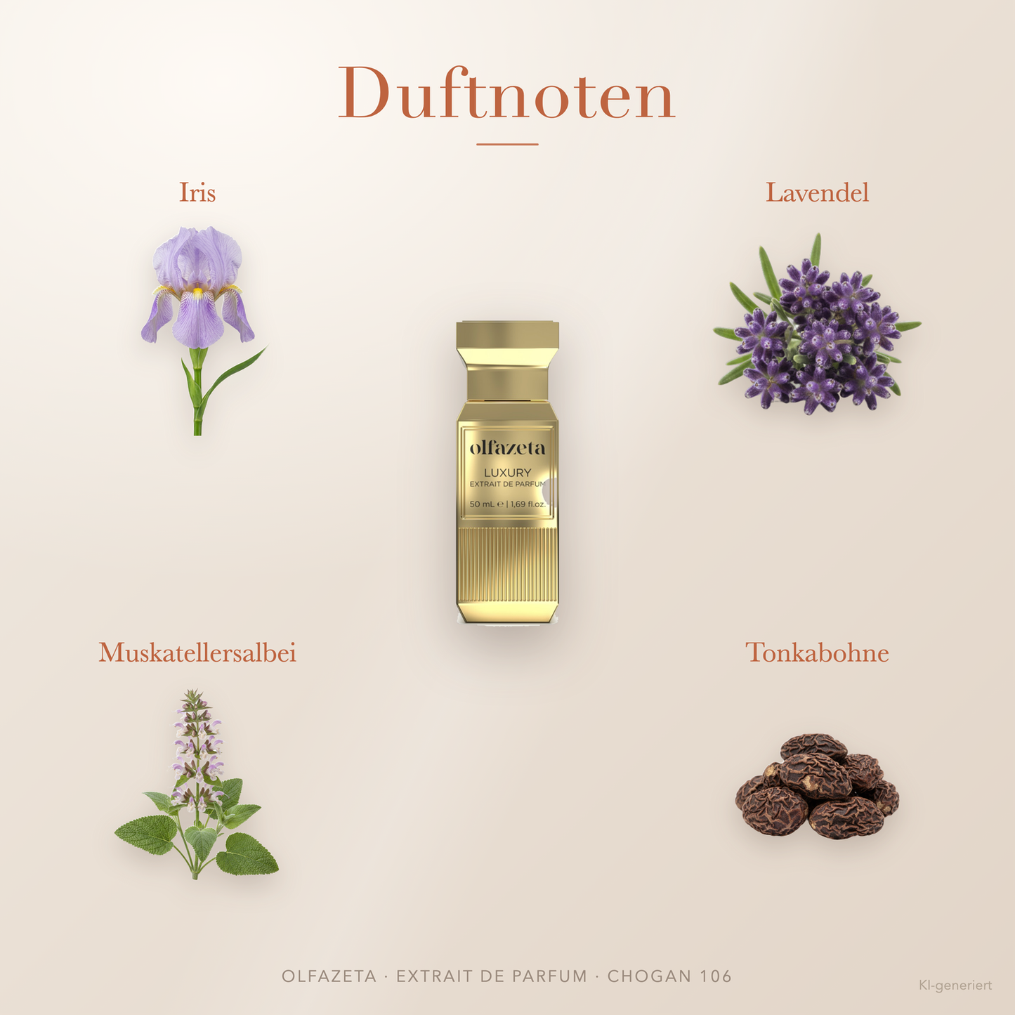 Chogan Parfum 106 – Extrait de Parfum (Unisex) mit Lavendel und Muskatellersalbei – Produktansicht 2