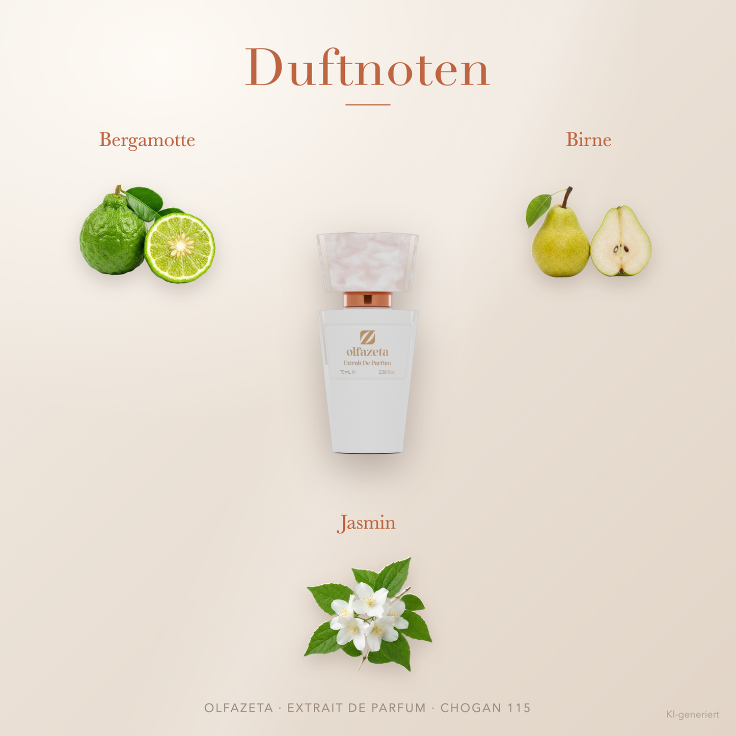 Chogan Parfum 115 Icon – Extrait de Parfum für Damen mit Bergamotte und Birne – Produktansicht 2