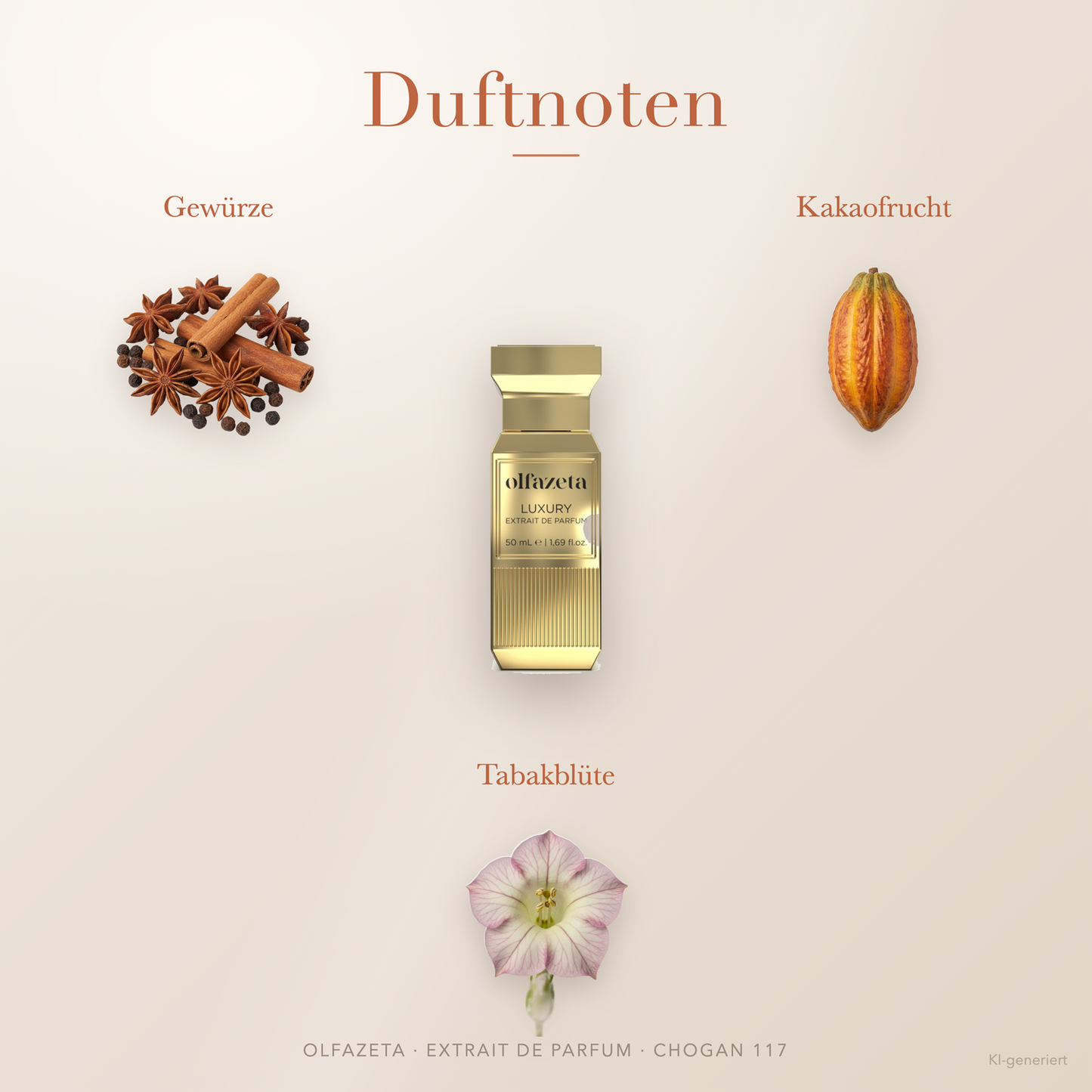 Chogan Parfum 117 Velvet Smoke – Extrait de Parfum (Unisex) mit Gewürze und Tabakblüte – Produktansicht 2
