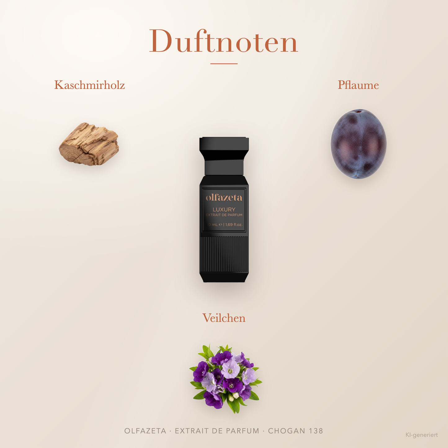 Chogan Parfum 138 – Extrait de Parfum (Unisex) mit Pflaume und Veilchen – Produktansicht 2