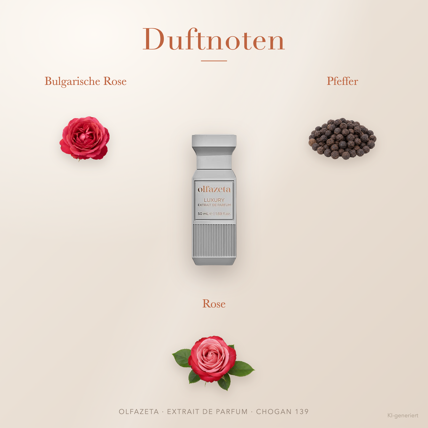 Chogan Parfum 139 – Extrait de Parfum (Unisex) mit Pfeffer und Rose – Produktansicht 2