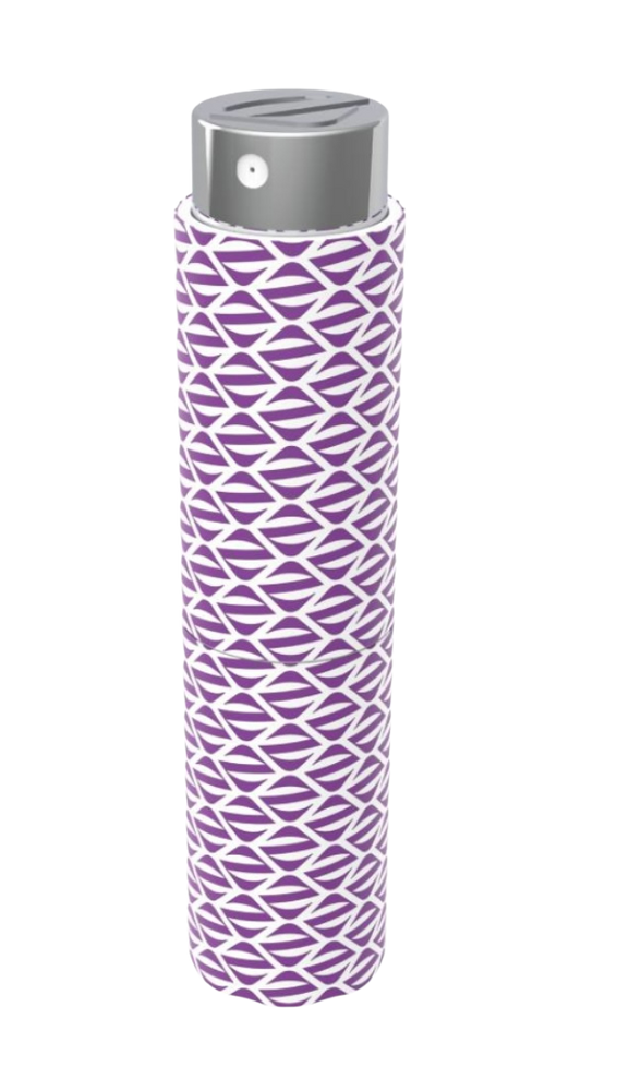 Chogan Cover für Reisegröße 15 ml Parfüm-Etui in lila Muster zum Schutz und Mitnehmen