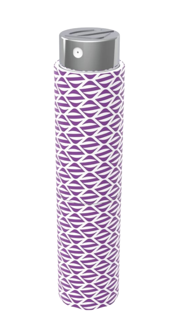 Chogan Cover für Reisegröße 15 ml Parfüm-Etui in lila Muster zum Schutz und Mitnehmen