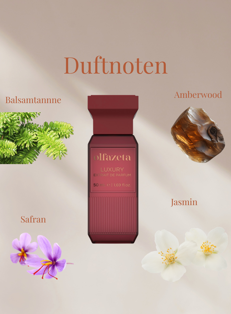 Chogan Parfum 118 Flakon mit Duftnoten Jasmin, Safran, Amberwood und Balsamtanne in elegantem Design